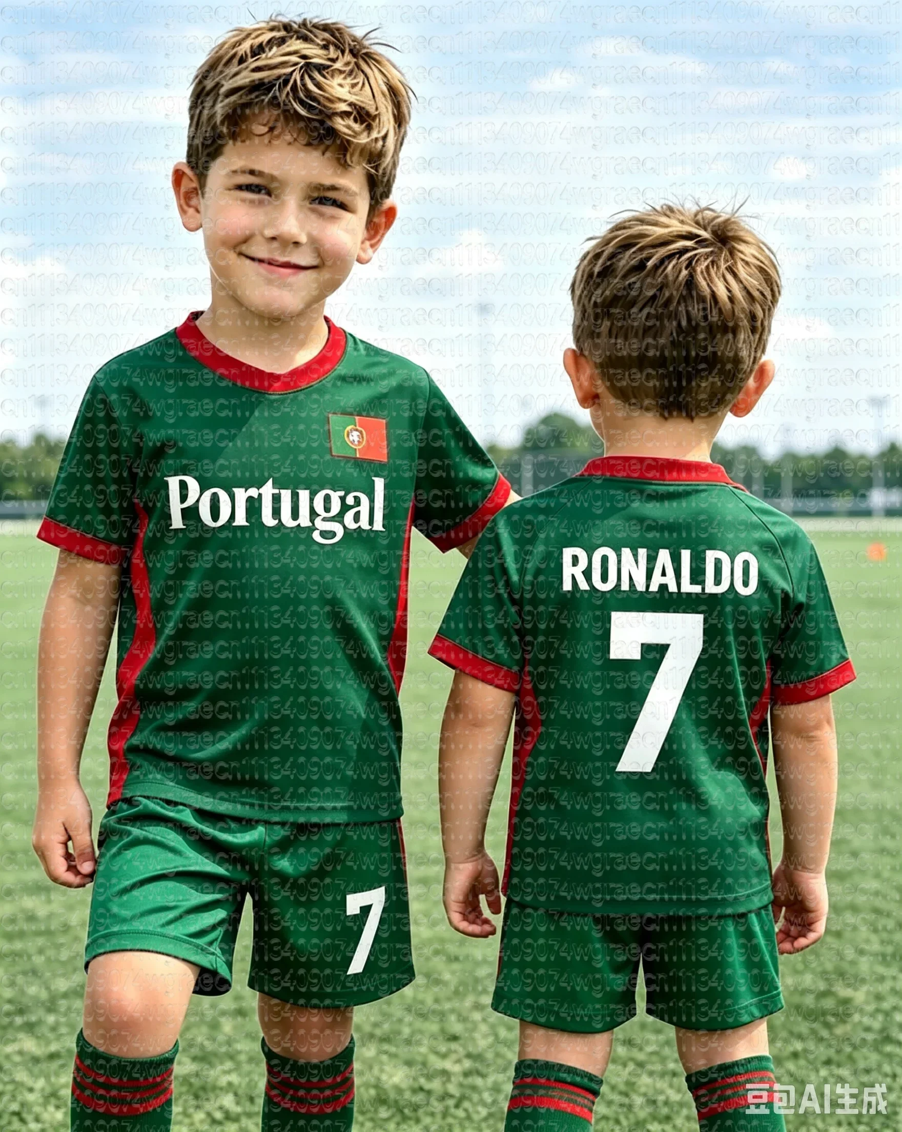 26 Jungen Ronaldo Nr. 7 Fußballtrikot T-Shirt Shorts Set Damen Herren Harajuku PORTUGAL Fan-Shirt Shorts Set Kinder Trainingsanzug 2-teiliges Set – Detail 10