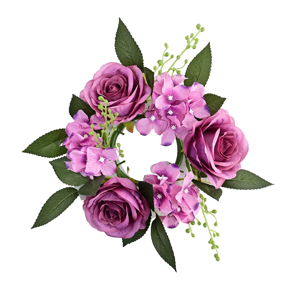 Per la tavola Corona nuziale Ghirlanda di candeliere Ghirlanda di candeliere da 20 cm Decorazione europea per tavolo Matrimonio Decorazione versatile