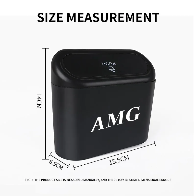 Car Trash Can Clamshell Trash Bin For Mercedes Benz W124 GLA GLC ML GLB GLK GLE GLS G63 GLC43 G350d Auto Interior Accessories