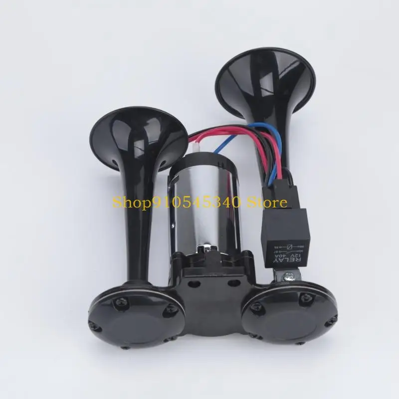 U2JA Integrated Motor Vehicle Air Horn, Two Trumpets on One Base 12V 600DB for Vehicle Electrical Circuit Planning