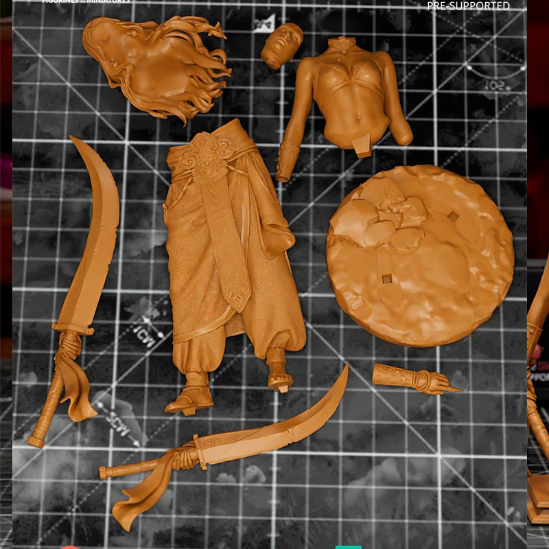 23CM Game Character 6318 Zahiri 3D Print Model Kit Unassembled Unpainted Custom Jigsaw Puzzle GK Figure
