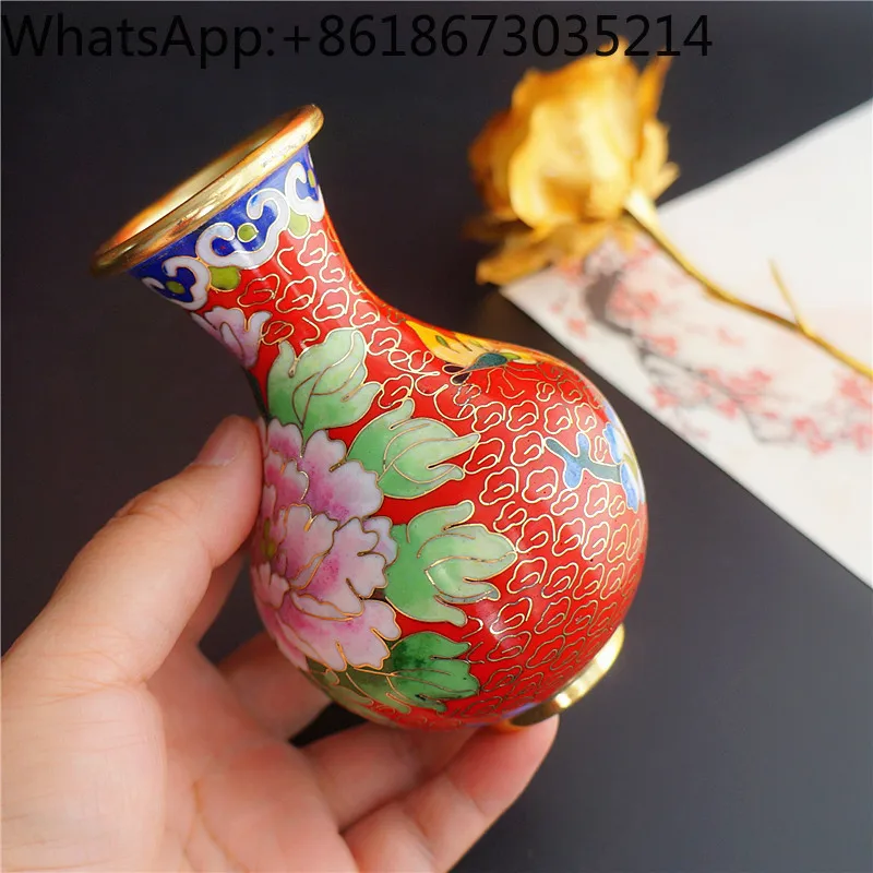 Jade Pot, Spring and Zhou Dynasties, Its Base, Copper Body, Twisted Wire Enamel Bottle, Decoration, Handicraft Gifts