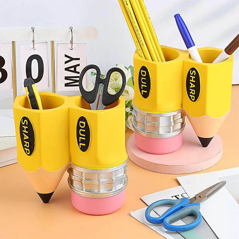 Study Tables Pencil Holder Pencil Pal Organizer Creative Pencil Modeling Pen Type Storage Resin Pen Holder Home Office Storage