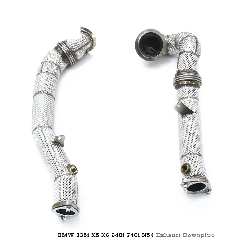 Head Section High flow Pipes Exhaust Pipes branch downpipe Exhaust Pipe with catalyst For BMW 640I N54 3.0T 2012-2018