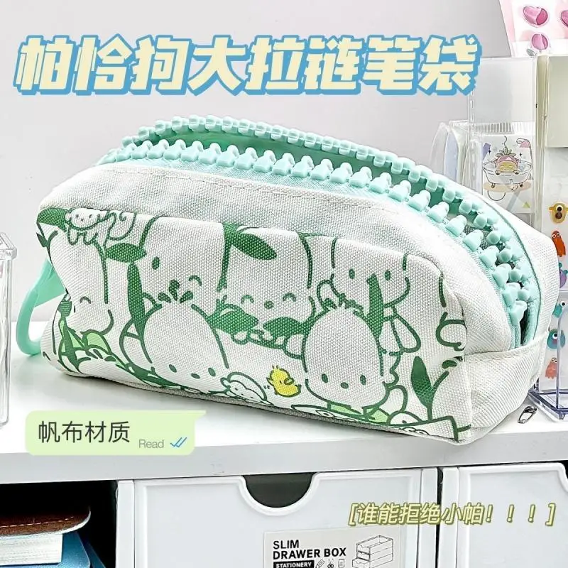 Anime Kawaii Sanrio Pen Bag Cute Pochacco Cartoon Student Pencil Box Stationery Case Large Capacity Cosmetics Storage Bag Gifts