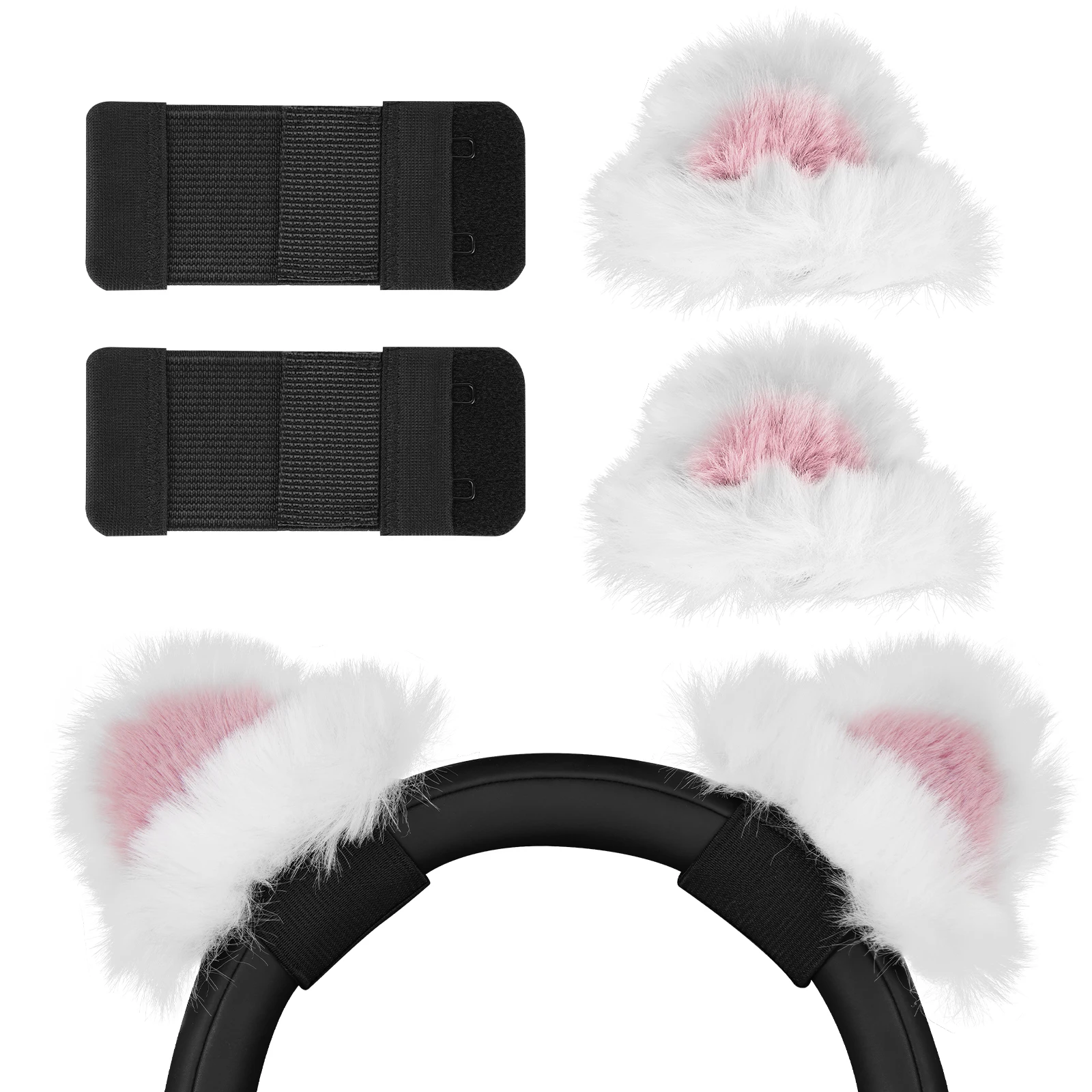 Geekria Cute Cat Ears Headphone Attachment Compatible with Bose, Sony, Skullcandy, Beats Headsets, Easy DIY Installation