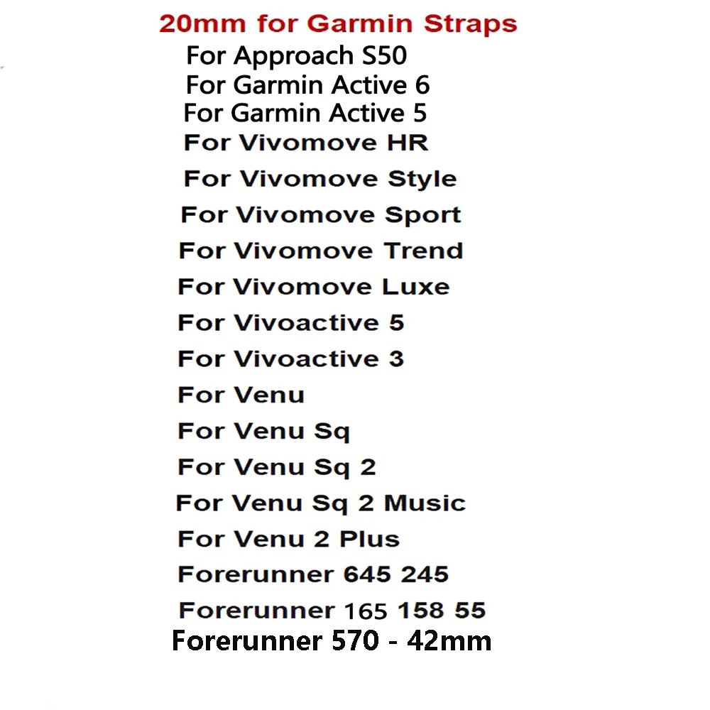 Bracelet de montre en Silicone, 20mm, pour Garmin Vivoactive 6 5 3/Forerunner165 55/Venu, sculpture, bracelet respirant