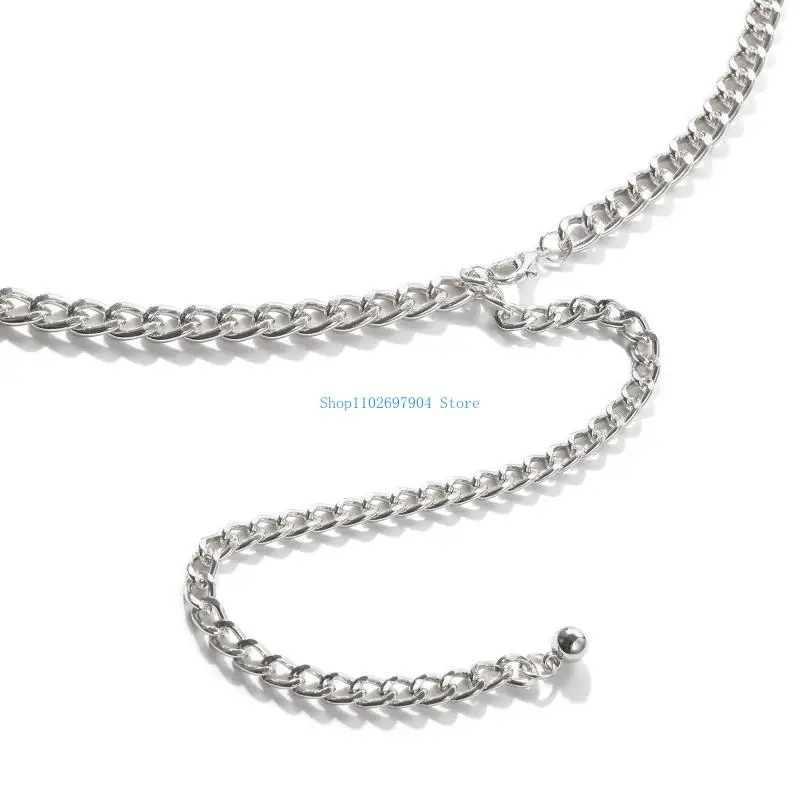 

N7YF Belly Chain Thin Decorative Belts For Women Dresses Body Chain Jewelry