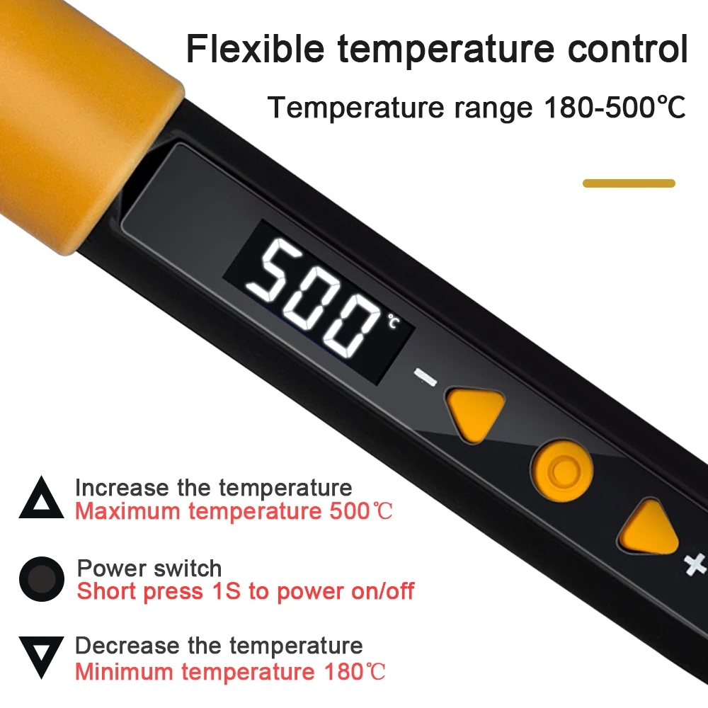80 ワット電気はんだごて調節可能な温度デジタルディスプレイ電子溶接修復ツールはんだ錫ごてのヒント
