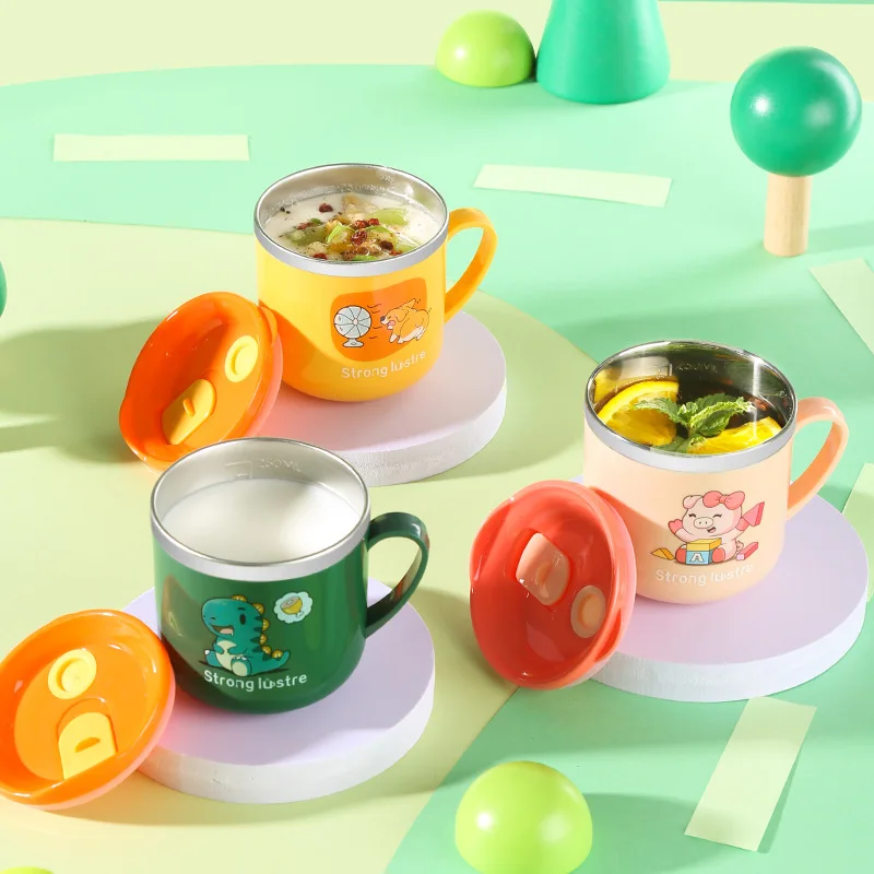 

250 мл детский термос с милыми мультяшными животными, бутылка для воды, детская кружка, термосы из нержавеющей стали 304, детский стакан, термочашка