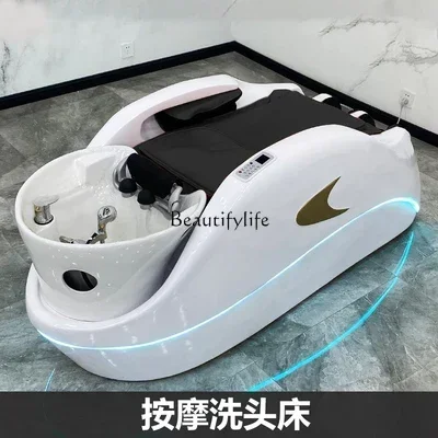 Intelligent Electric Massage Shampoo Bed Automatic Ceramic Basin Shampoo and Flushing Massage