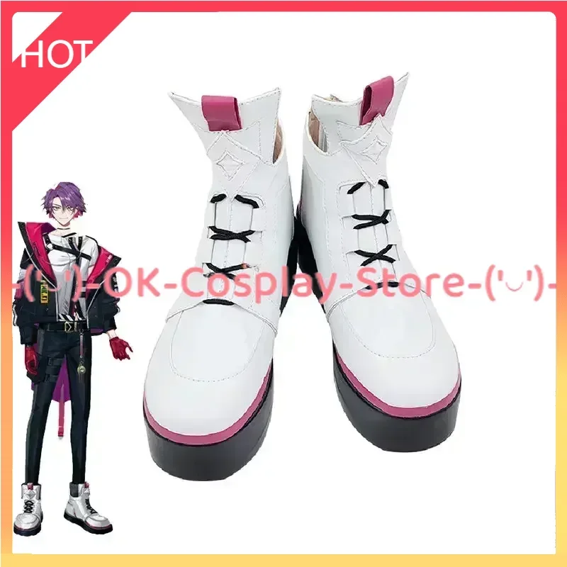 Watarai Hibari Cosplay Schoenen Hot Vtuber Cosplay Laarzen Pu Lederen Schoenen Halloween Carnaval Prop Op Maat Gemaakt