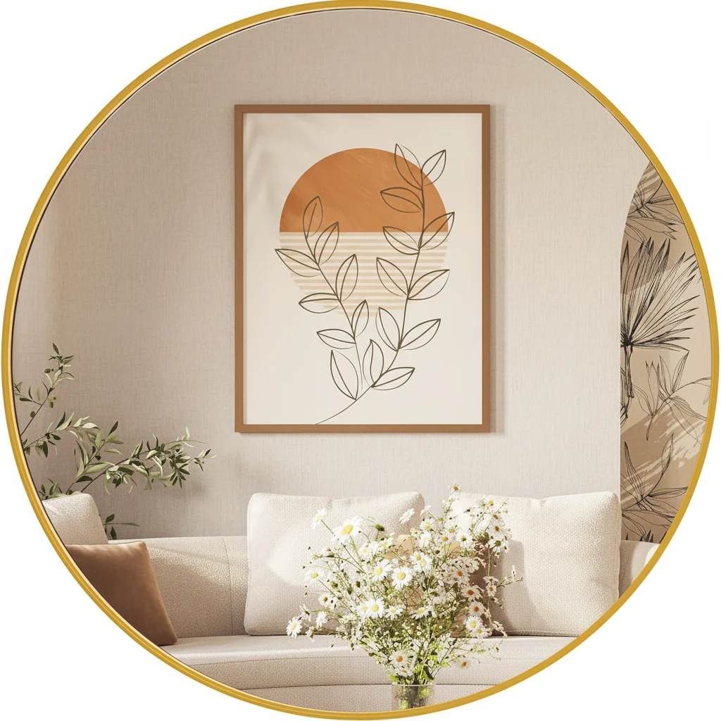 

30 Inch Round Bathroom Mirror Wall Decor, Perfect for Dorms, Bedrooms or Apartments, Quality Design for Daily Use