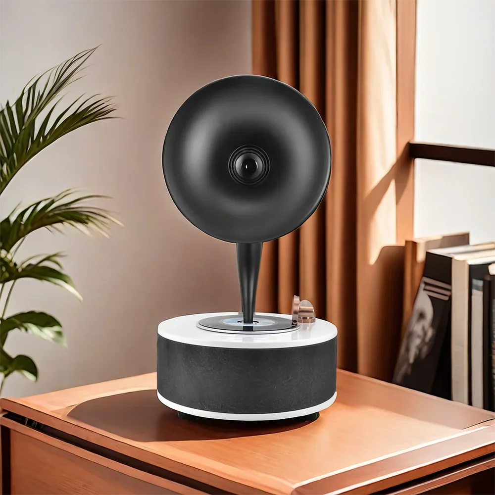 Vintage Phonograph Living Room European Nostalgia Ornaments American Vinyl Record Player Old Jukebox Creative bluetooth Stereo view 2