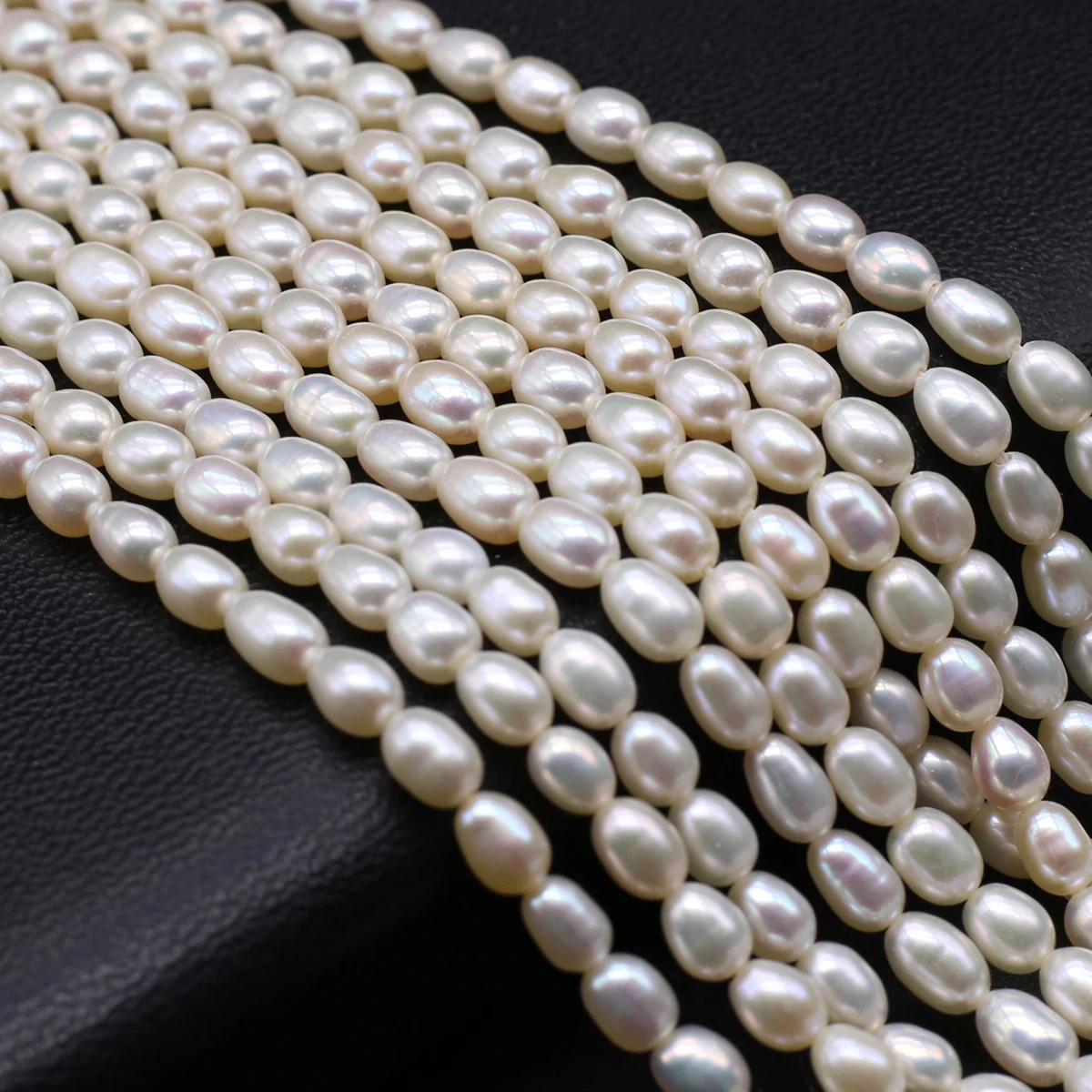 

AAA Natural Freshwater Rice shaped Pearl Beads 4mm Jewelry Making DIY Necklace Bracelet Earring Accessories Gift 36cm