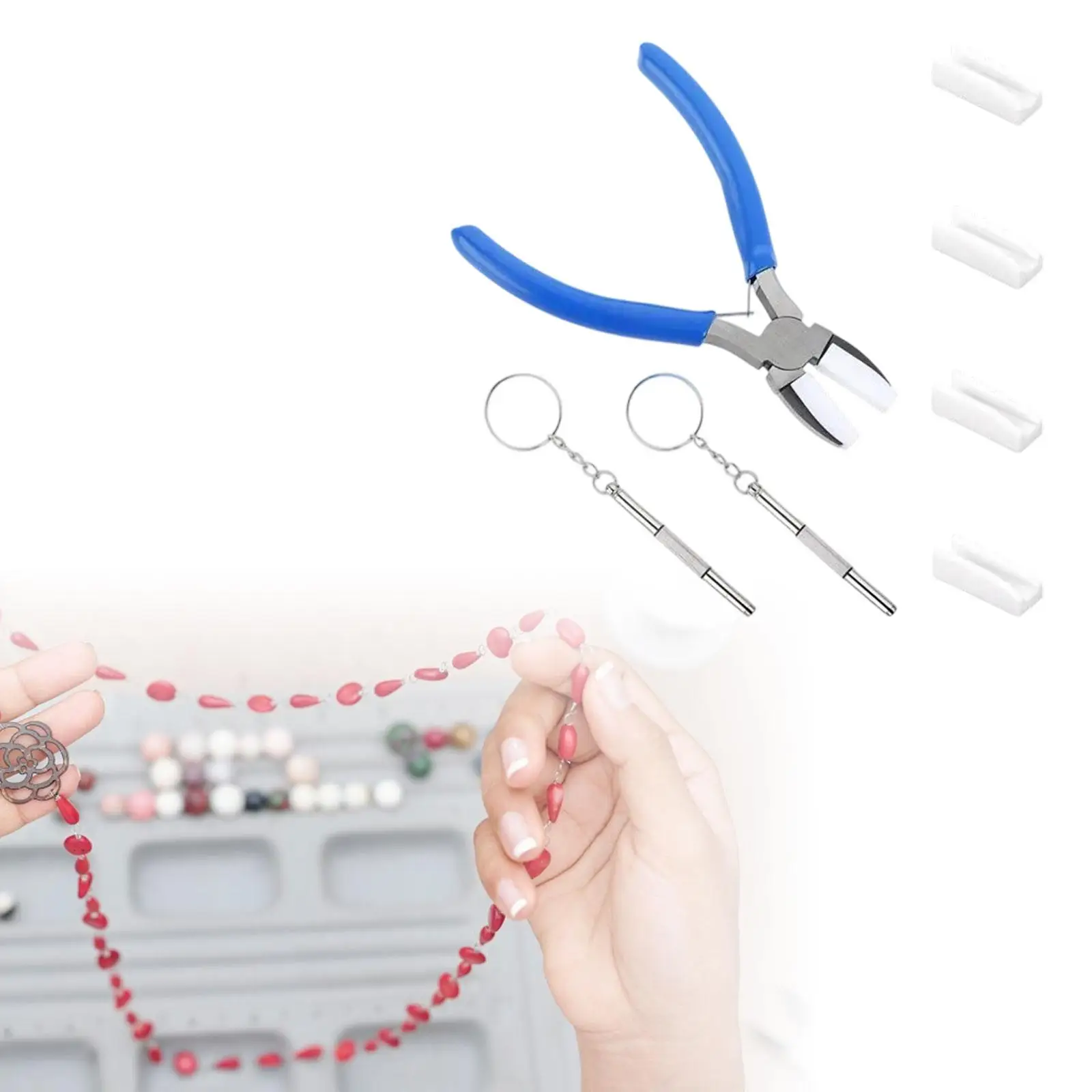 

Jewelry Jaw Pliers Flat Nose Pliers for Necklaces Repairing Eyeglasses Frame