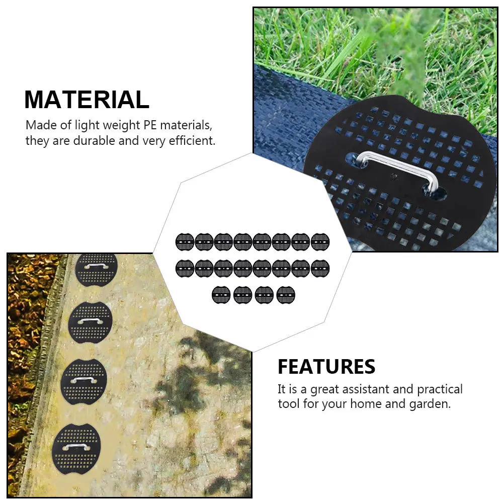 

100Pcs U-Shaped Garden Stakes Gasket Lightweight Durable Pe Material Ideal for Tent Canopy Tarp Camping Ground Peg Pads