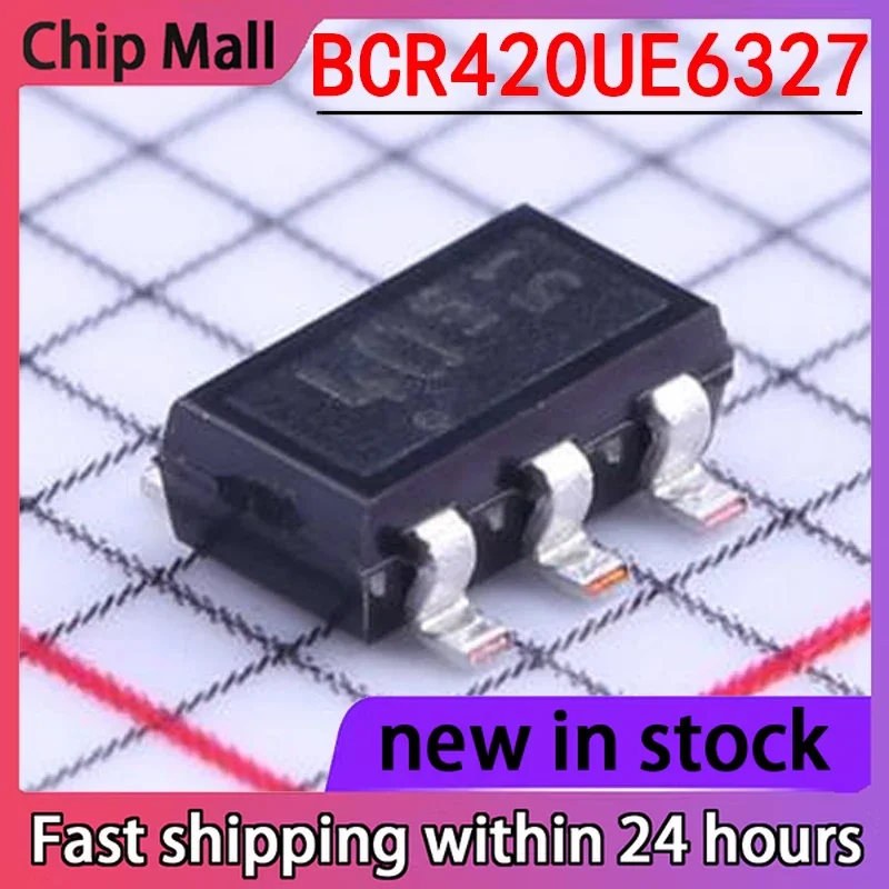 

10PCS New BCR420UE6327 Package SC74-6 Outputs 200mA LED Linear Constant Current Drive