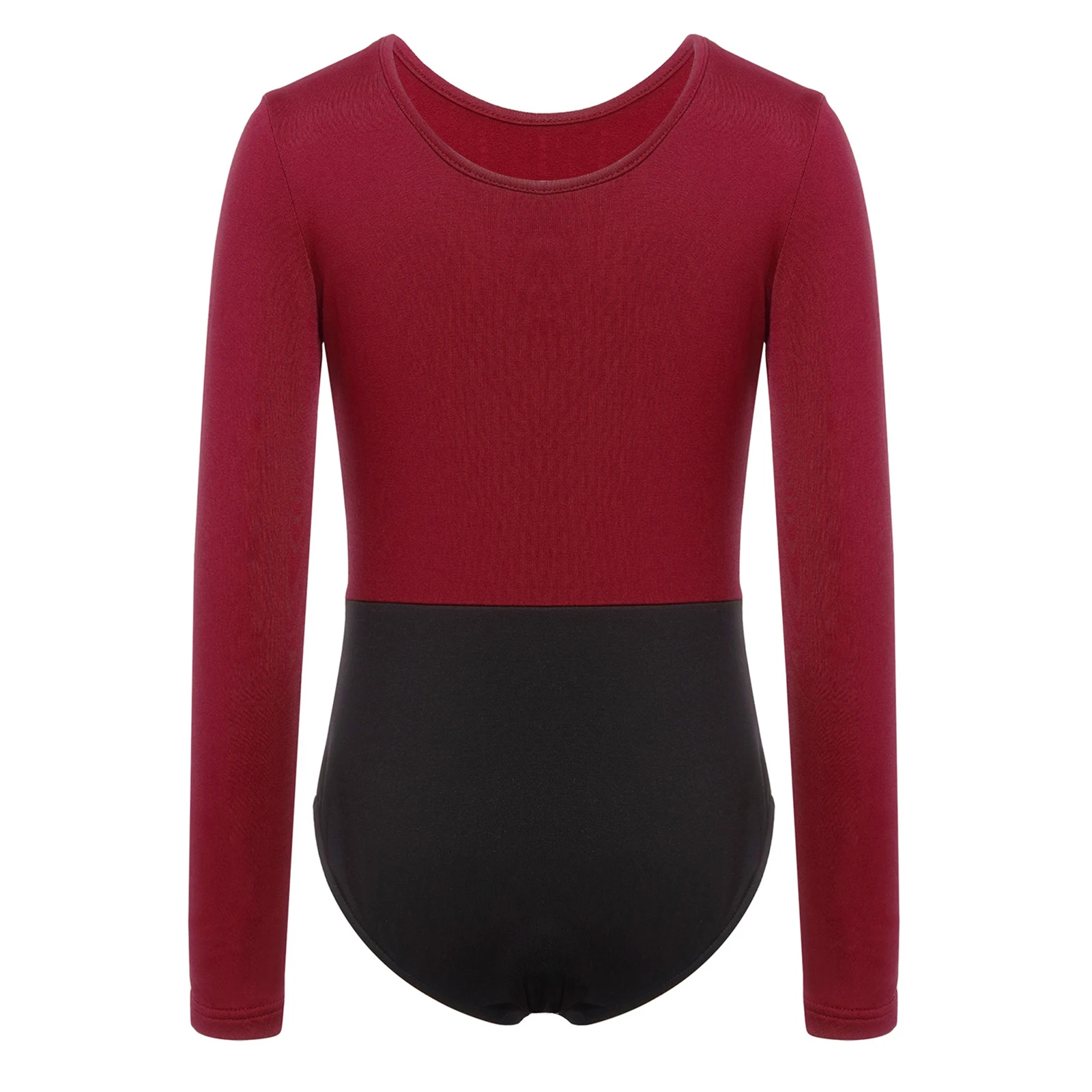 أطفال بنات صوف مبطن رداء رقص الباليه الجمباز الشكل التزلج زي طويل الأكمام لامعة الراين يوتار Dancewear #2