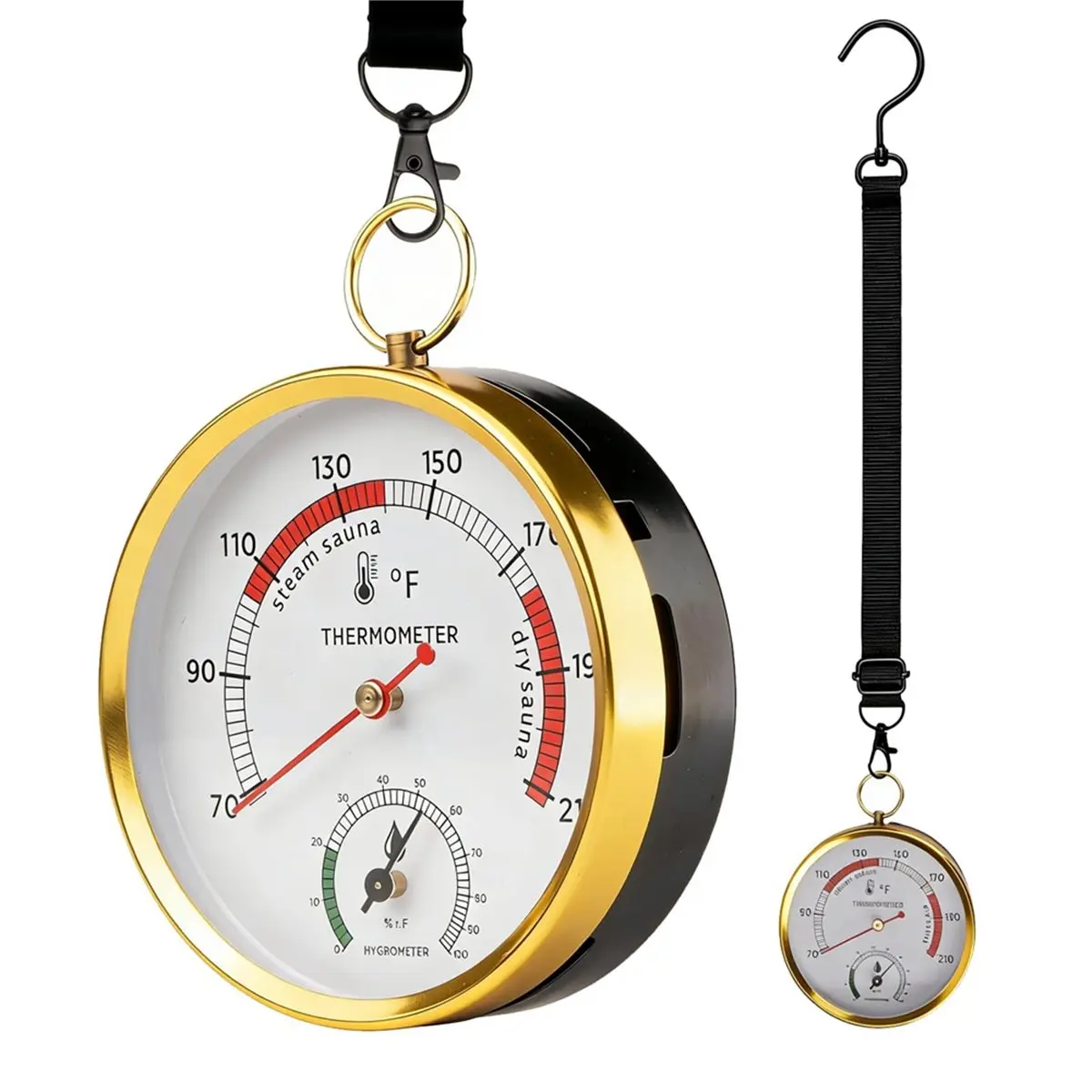 (CNIM) Sauna Thermometer and Hygrometer Combo with Dual Mount - Precise Climate Control for All Sauna Types