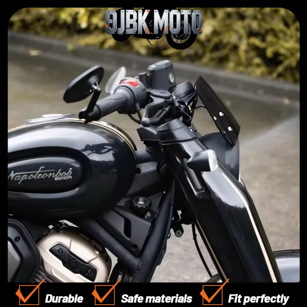 【Perfect fit】For Benda Napoleonbob 450 modified front windshield transparent small windshield headlights decorative hood
