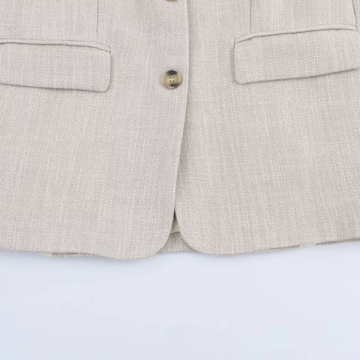 mulher corte reto ombro almofada blazer simples jaqueta single-breasted meados de cintura bolsos com zíper calças commute novo conjunto
