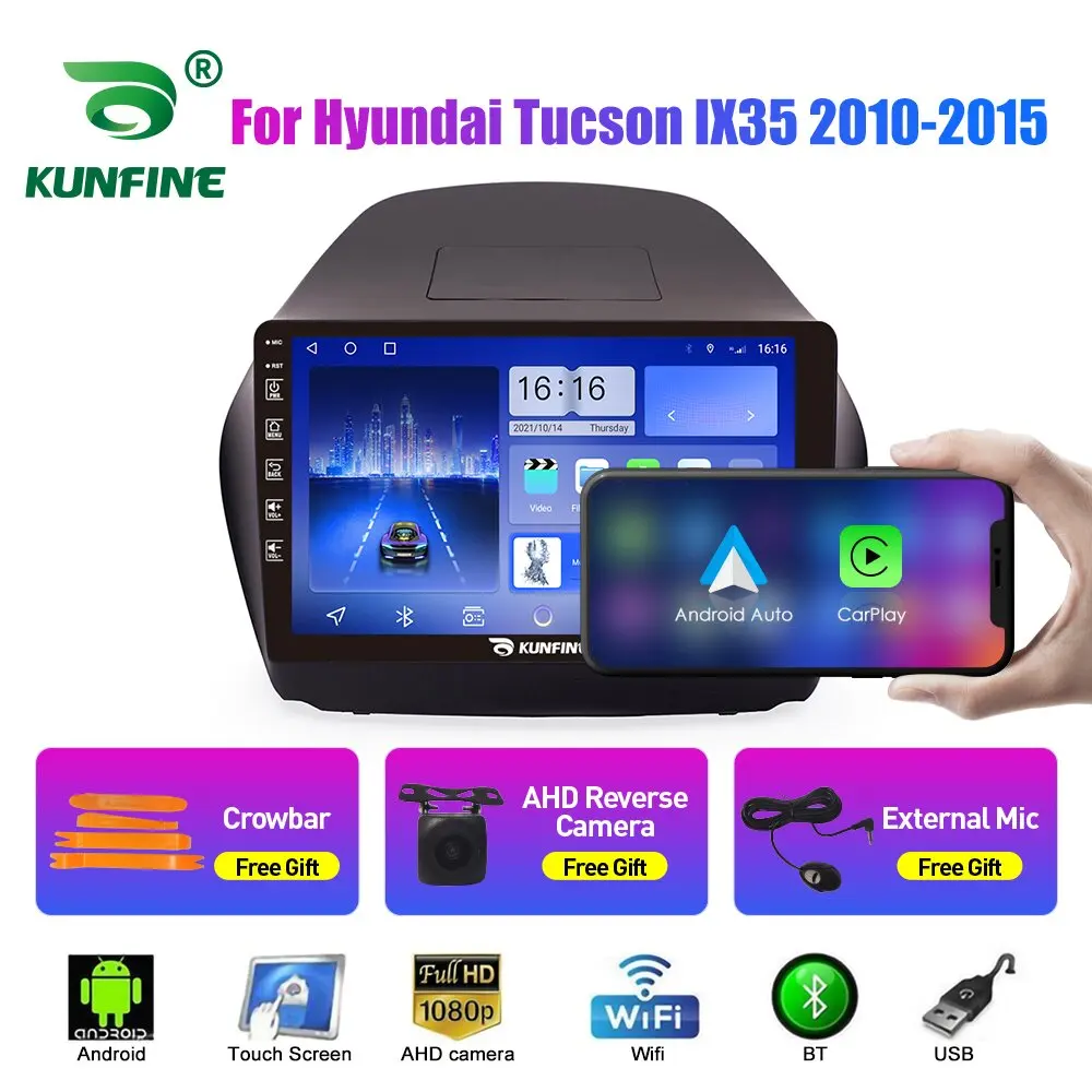 10.33 Inch Car Radio For Hyundai IX35 Tucson 10-15 2Din Android Octa Core Car Stereo DVD GPS Navigation Player QLED