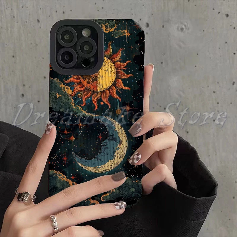 Moon and Sun Aesthetic Phone Cases for IPhone 11 12 13 15 16 Pro Max IPhone Case for IPhone 13