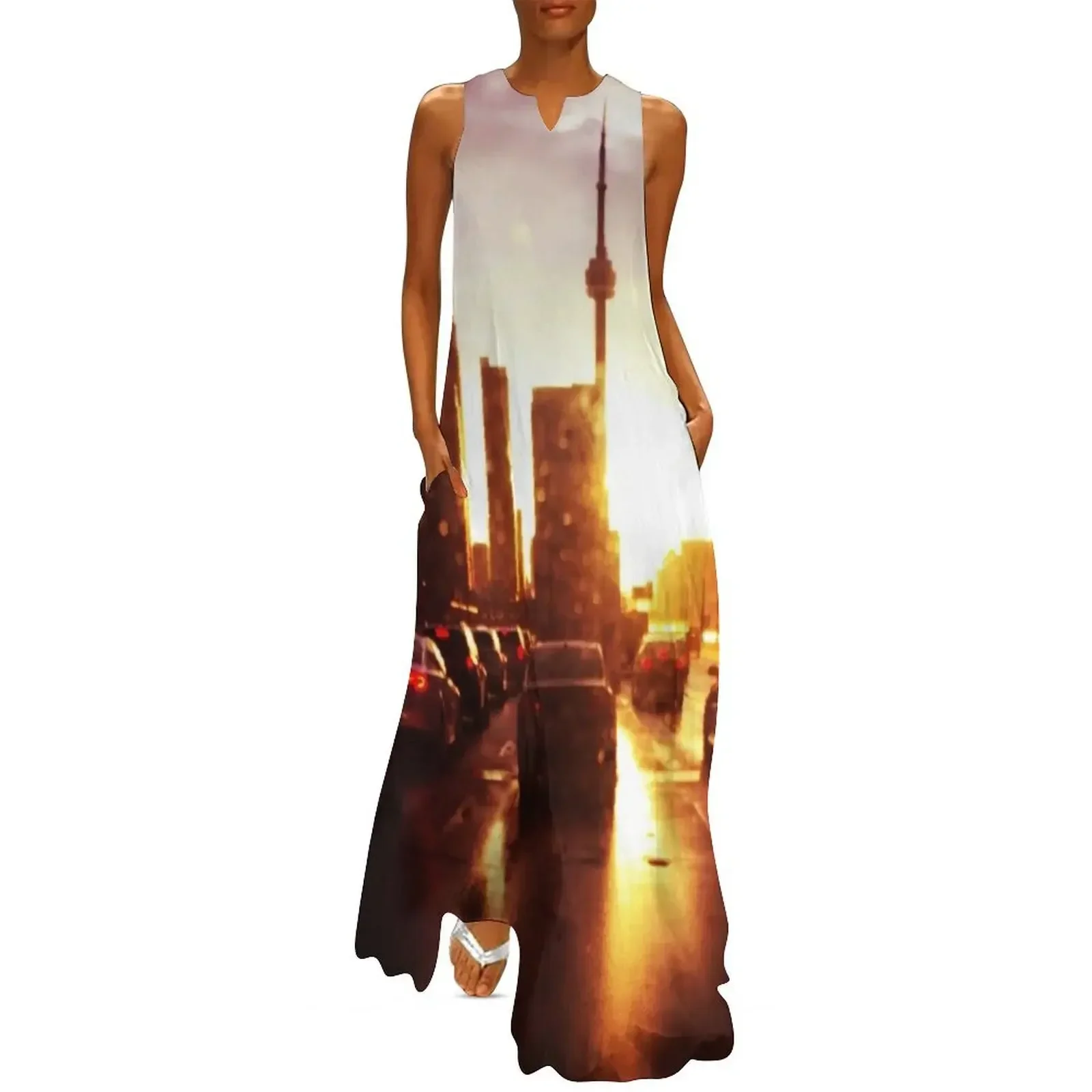 

Stormy Sunset on the Gardiner in Toronto Long Dress party dress women elegant luxury womans clothing purple dress