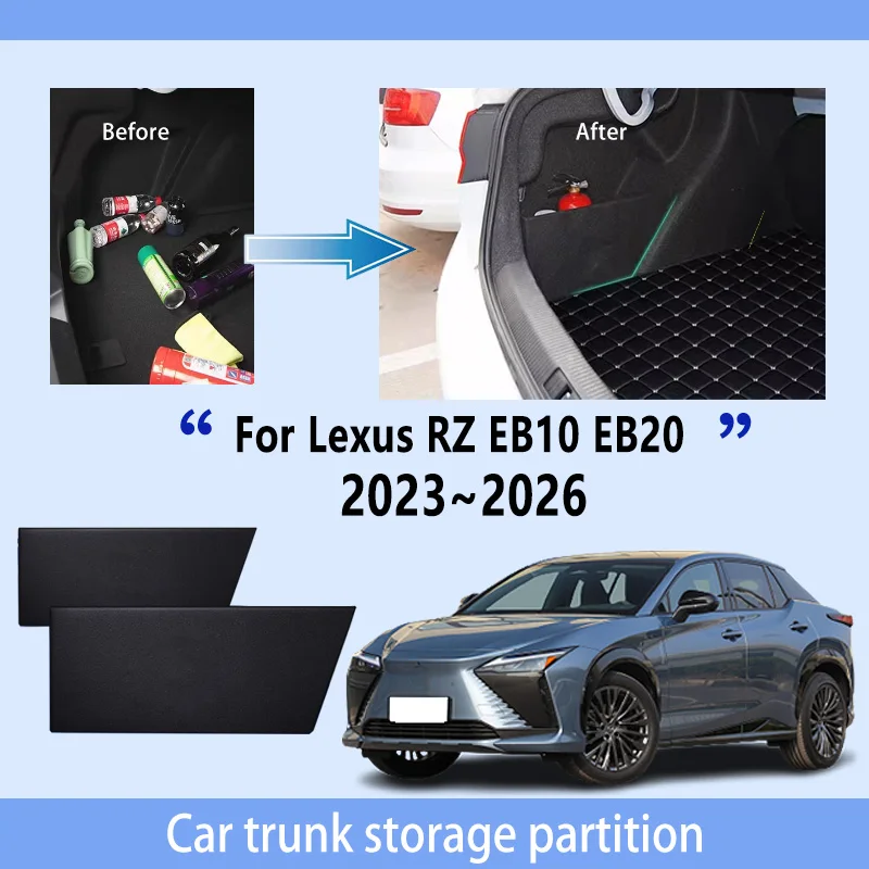 Автомобильные аксессуары для Lexus RZ EB10 EB20 2023 ~ 2026 25 перегородка для хранения багажника многофункциональный органайзер для автозапчастей интерьера