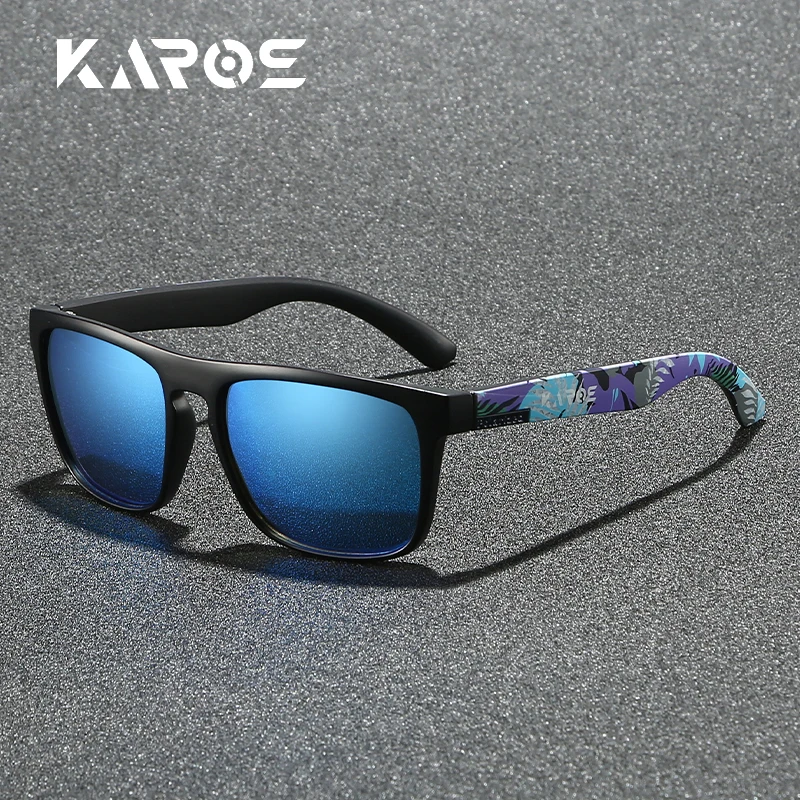 KAROS Polarisierte Sonnenbrille für Herren/Damen, Camo-Rahmen, UV400-Schutz zum Fahren, Angeln, Radfahren