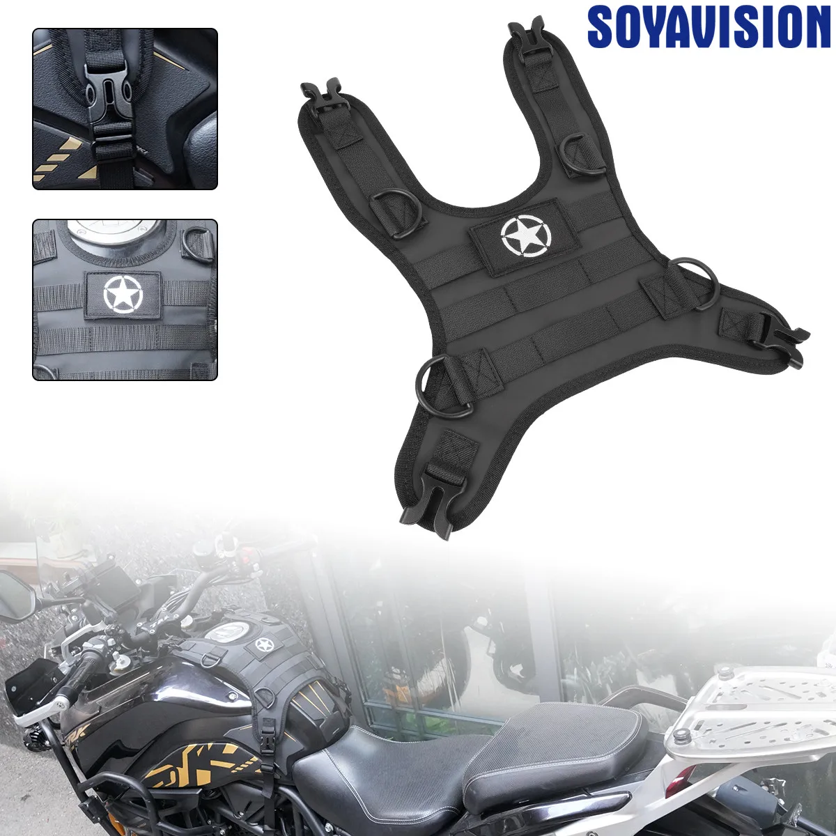 Universal Motorcycle Tank Bag Mounting Base Motorbike Fuel Tank Mount Base for Fuel Tank Bag/Tank Bag Motor Accessory
