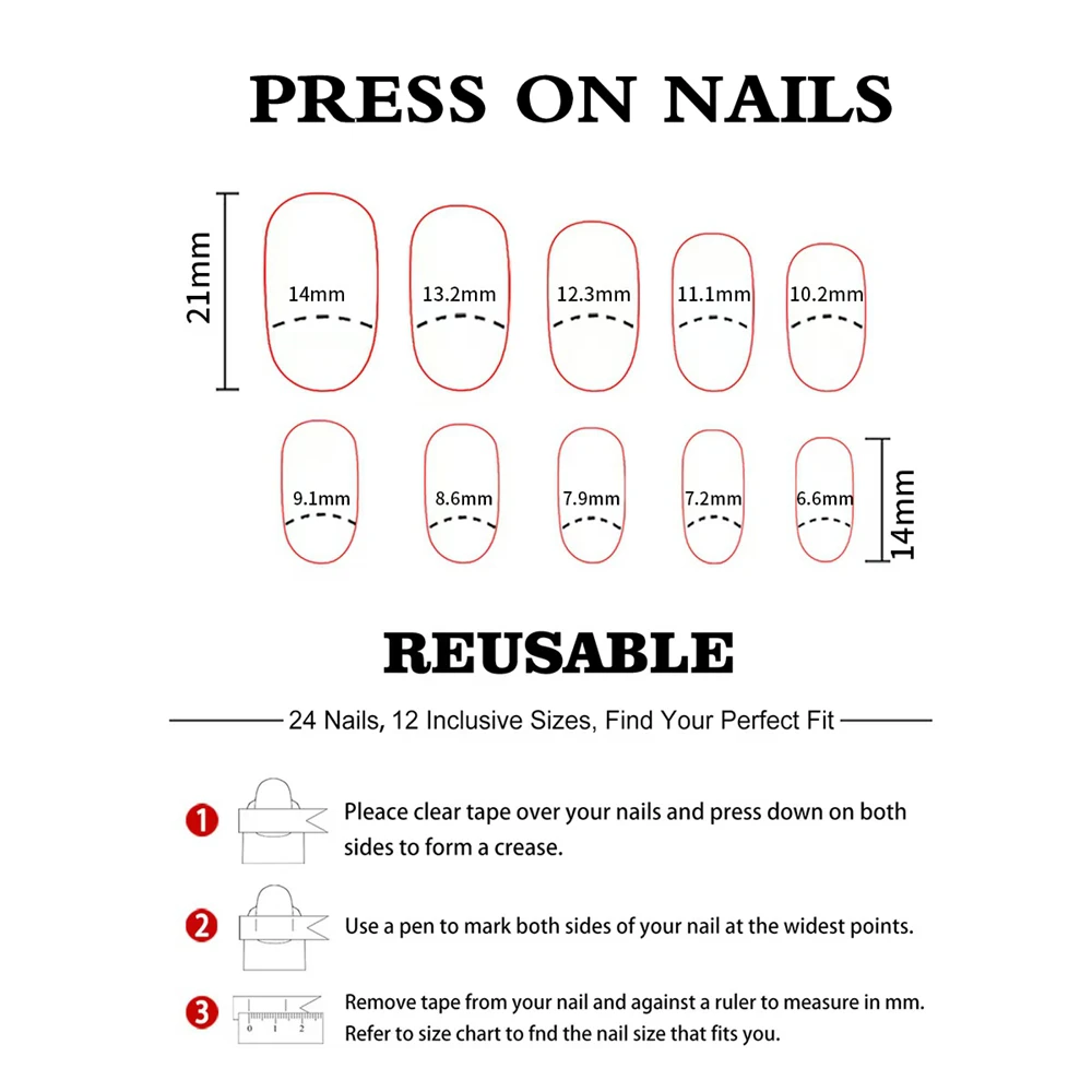 48Pcs Bright Pink Short False Nails Artificial Press On Fake Nails For Lady DIY Full Cover Finger Tip Manicure Tool