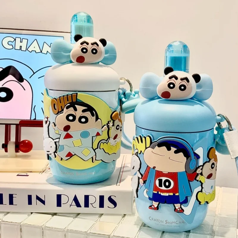 Crayon Shinchan Straw Insulated Cup Cartoon Cute High Appearance Thermos Anime Peripheral Portable Water Bottle Birthday Gift view 4