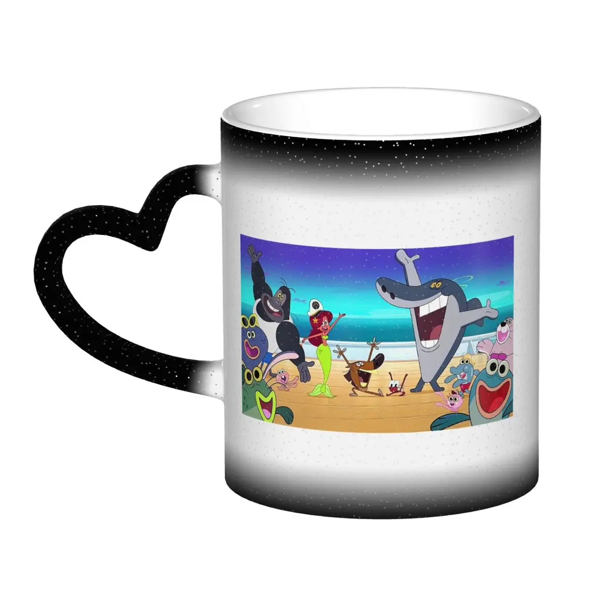 

Zig & Sharko Cartoons Kid Mug Funny Ceramic Coffee Cups Tea Mugs Milk Cup Drinkware Gift for Friends
