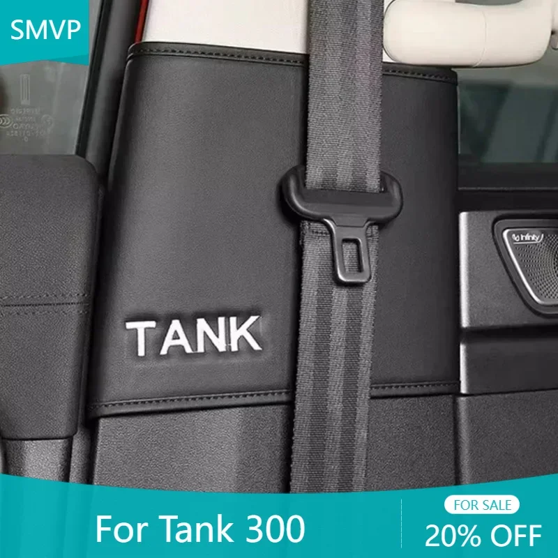 Center Column Seat Belt Anti-collision Sticker For GWM Tank 300 B-pillar Sticker Noise Reduction Protection Pad Tank300