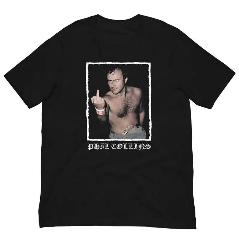 

Phil Collins Retro Music T Shirt For Fans Black S 5Xl