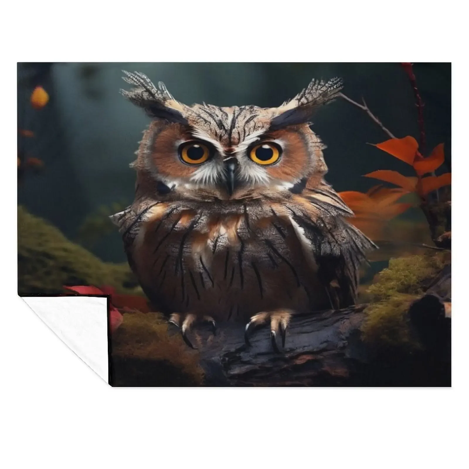 

Hibou des bois enchanté Throw Blanket Nap for winter Baby decorative Blankets