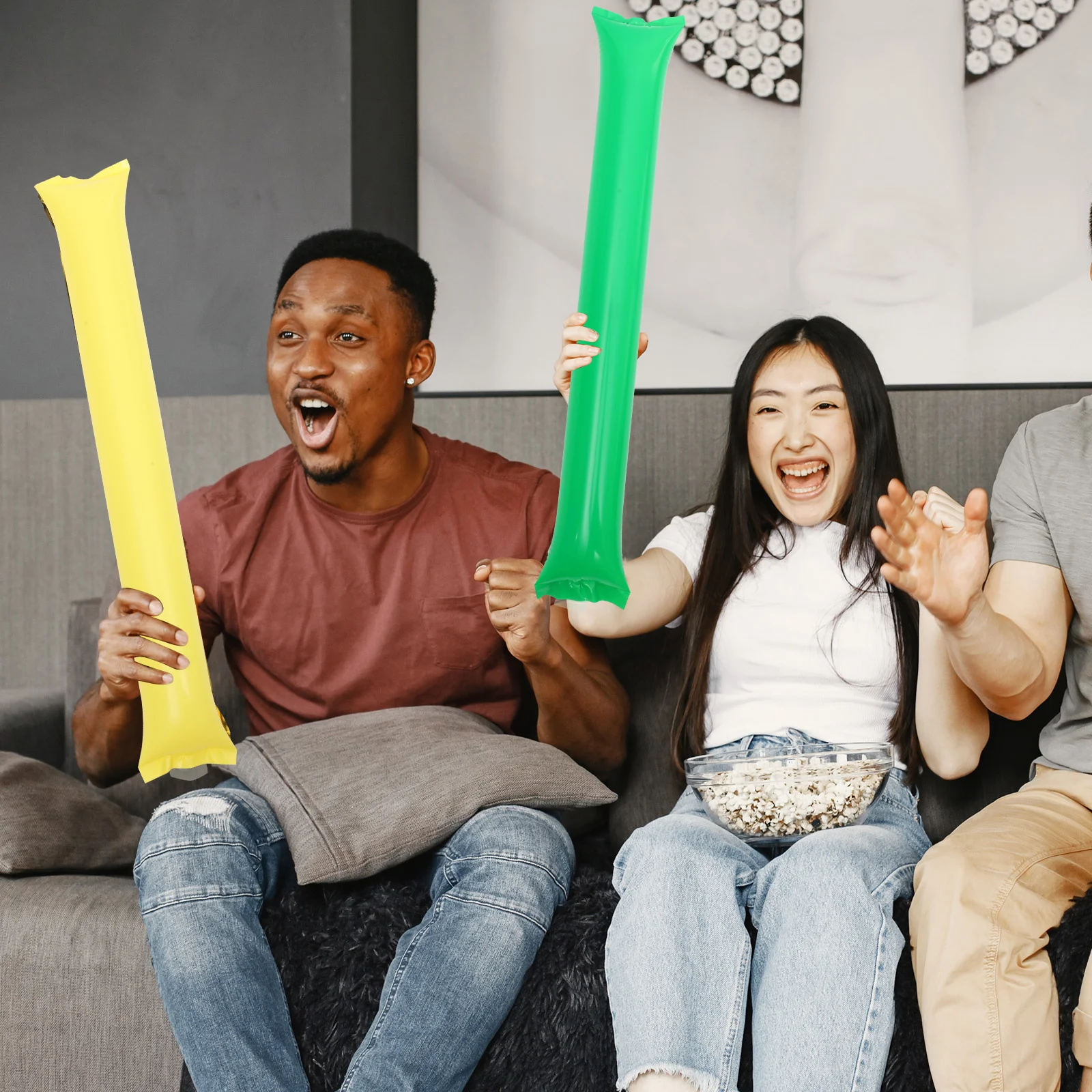 Thunder Sticks Inflatable Stadium Noisemakers Cheer Sticks Team Spirit Boom Cheerleading Stick Sporting Events Dance Party