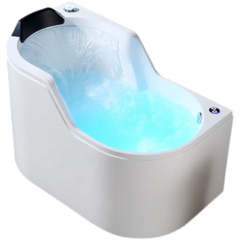 

Bathtub Household Small Apartment Seat Surfing Massage Constant Temperature Heating Bubble Shoulder Waterfall Luxury Bathtub