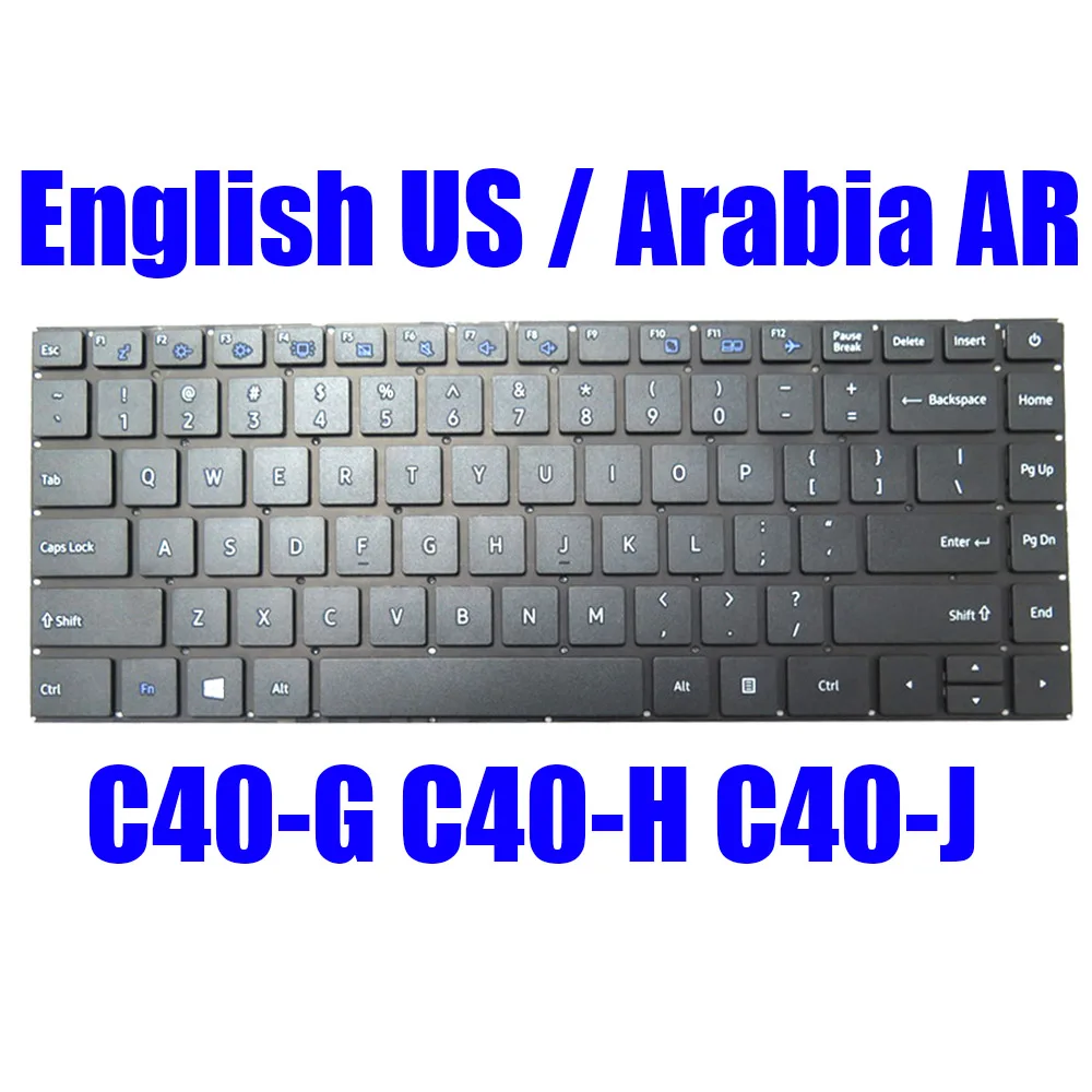 

Клавиатура для ноутбука US SP для Dynabook для Satellite Pro C40-G C40-H C40-J Arabia AR, английская, испанская, черная, без рамки, новая