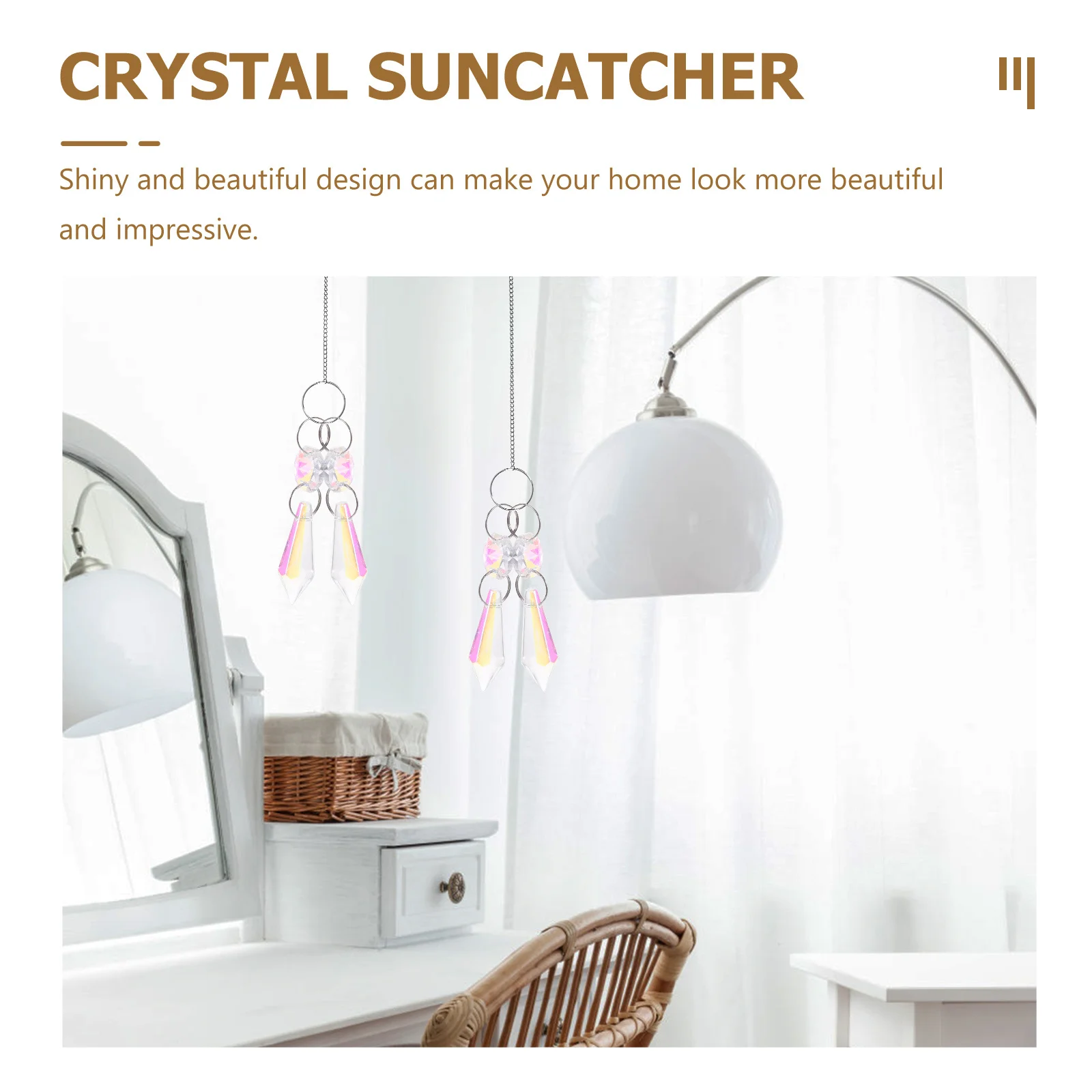 

20Pcs Crystal Hanging Decoration Sun Catcher for Windows Garden Living Room Bedroom Decor Party Gift Idea