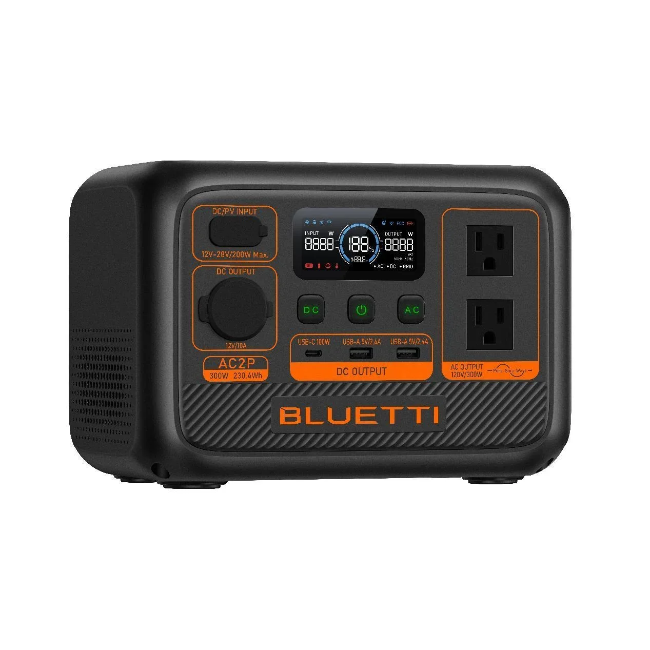 BLUETTI AC2P 300W/230.4 Wh Portable Power Station