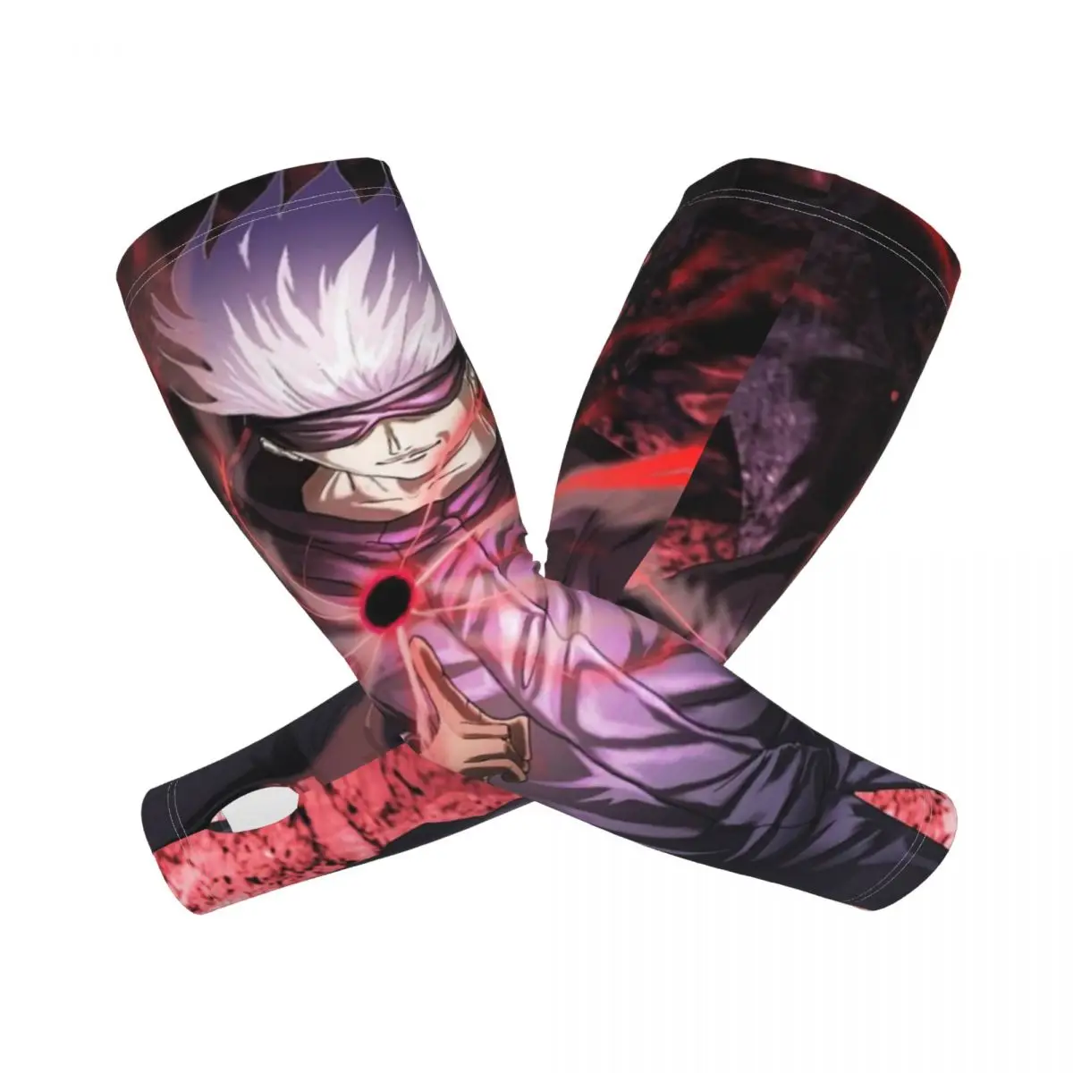 

Jujutsu Kaisen Satoru Gojo уличные рукава для рук солнцезащитный чехол от ультрафиолета летние ледяные шелковые велосипедные татуировки рукава