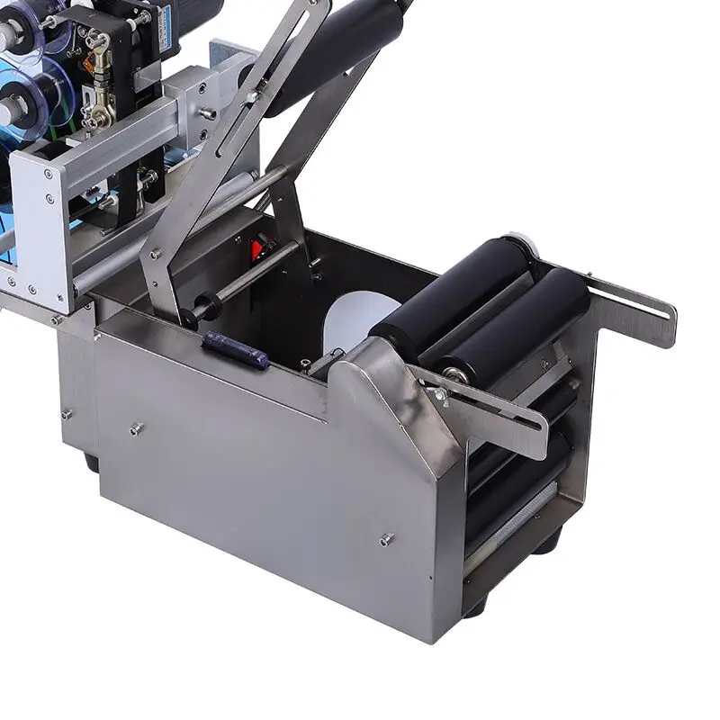 MT-50C Semi-automatic Round Bottle Labeler, Labeling Machine for Cans and Beverage Bottles with Date Printer