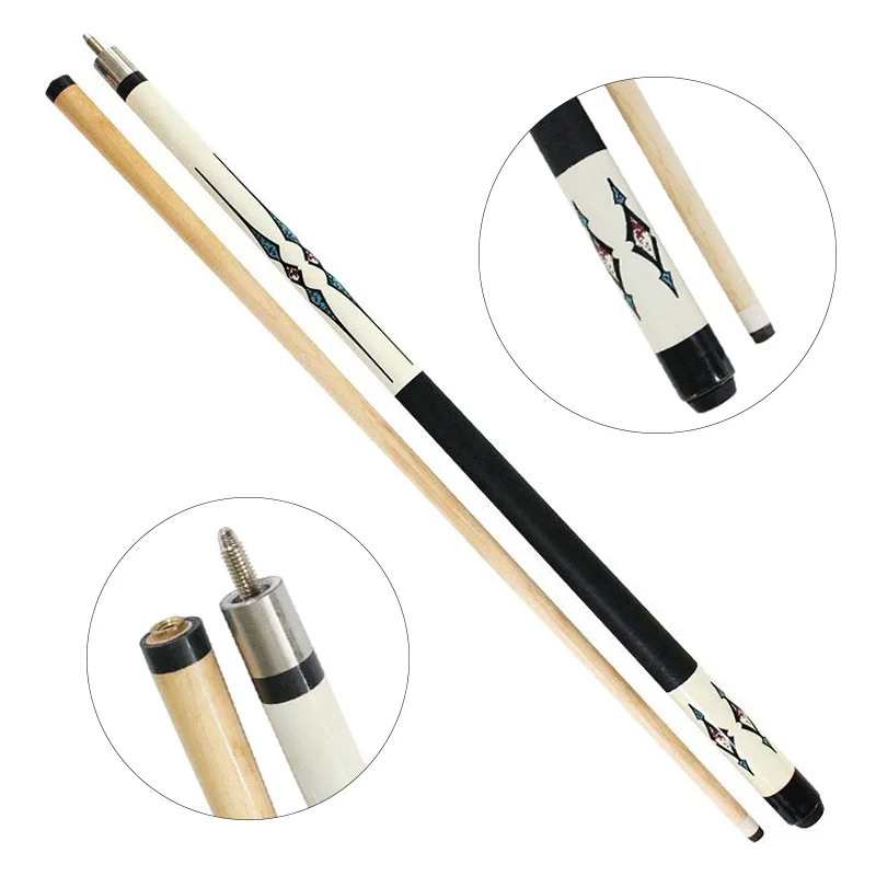 

2-PC Nine-ball Pool Cue 57inch Maple Wood Billiard Que Stick