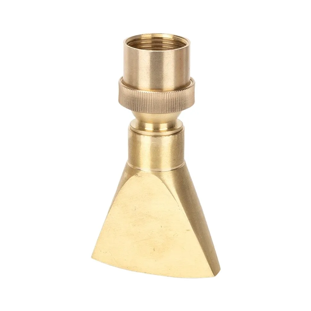 Flat Copper Nozzle for Garden Fountains Adjustable Fan Spray with Easy Thread Installation /2 G3/4 Compatible Brass Part