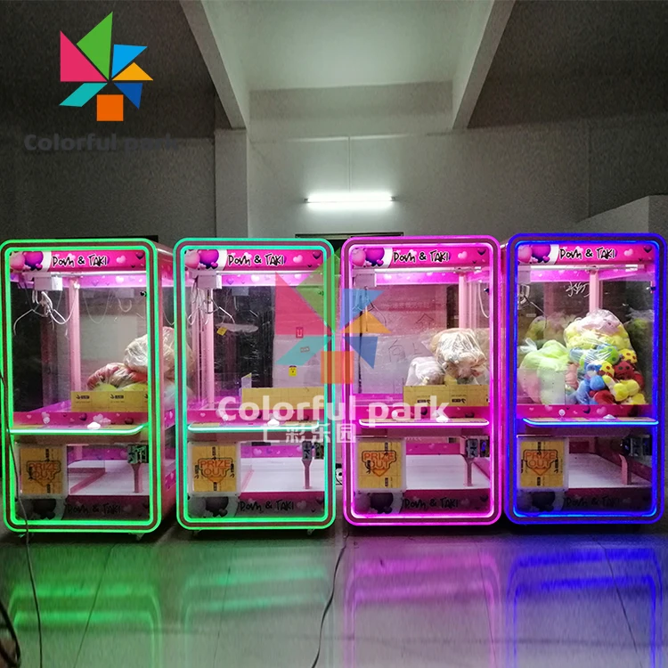 colorful park doll machine, crane machine,coin operated game with low price