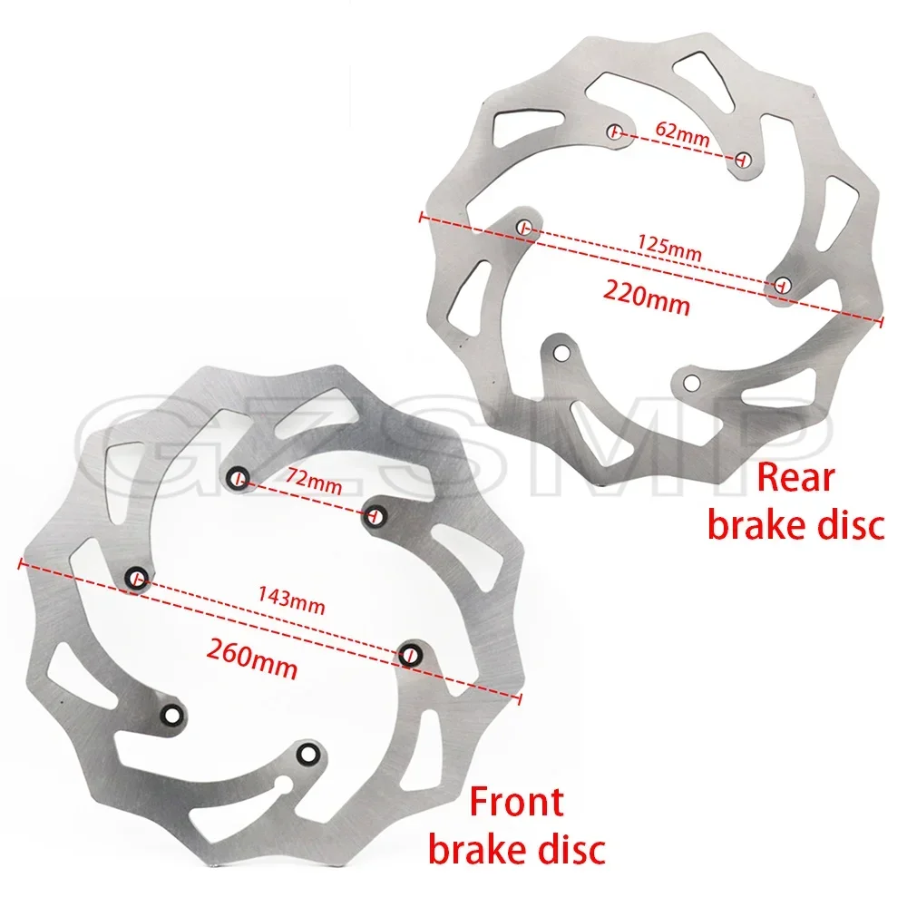 Front Rear Brake Disc Rotor Set Fit for 125 150 250 350 450 SX/ XC 1998-2020 125 150 250 350 450 530 EXC/XC-W 1998-2020