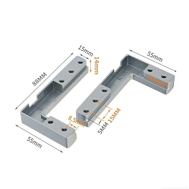 2pcs Invisible Hinge Aluminum Frame Glass Door Concealed Hinge Cabinet Door Hydraulic Buffer Up and Down Rotating Shaft